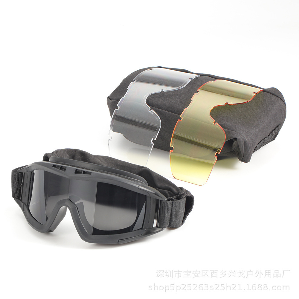 Fire and wind anti-shock eye goggles.