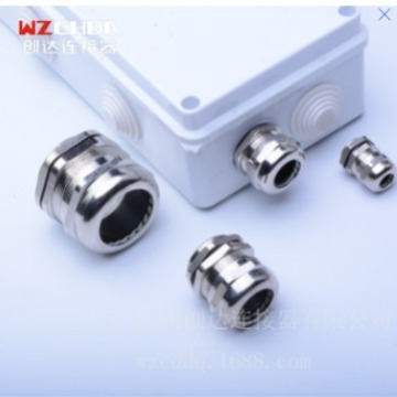 Customize M8-M100 metal cable waterproof interface, brass-plated nickel cable sealed fixed locking line, Glenhead