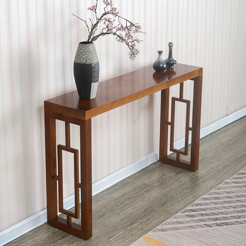 A table in the Chinese front desk, a desk in the front door, a desk in the front door, a narrow table in the garden.