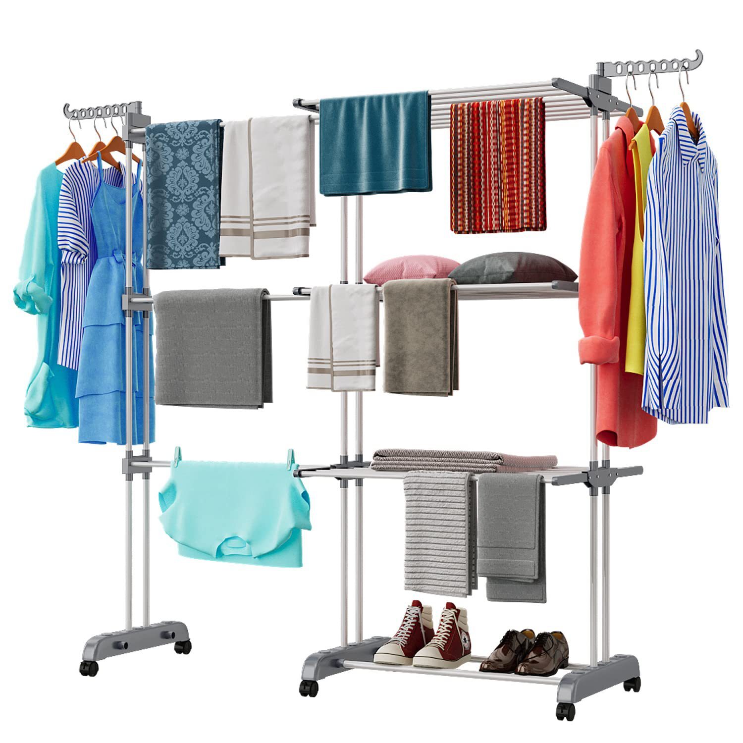 Những cái móc hình cánh với gấp bánh xe, giá treo cổ nhiều mục đích.