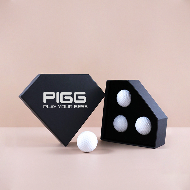 Nguồn cung cấp tiền mặt của hộp golf sáng tạo kim cương màu đen Hộp quà chơi gôn rỗng