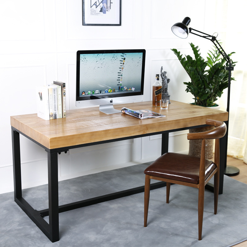 Nordic desk desk, paper room desk, modern log writing desk, desktop table