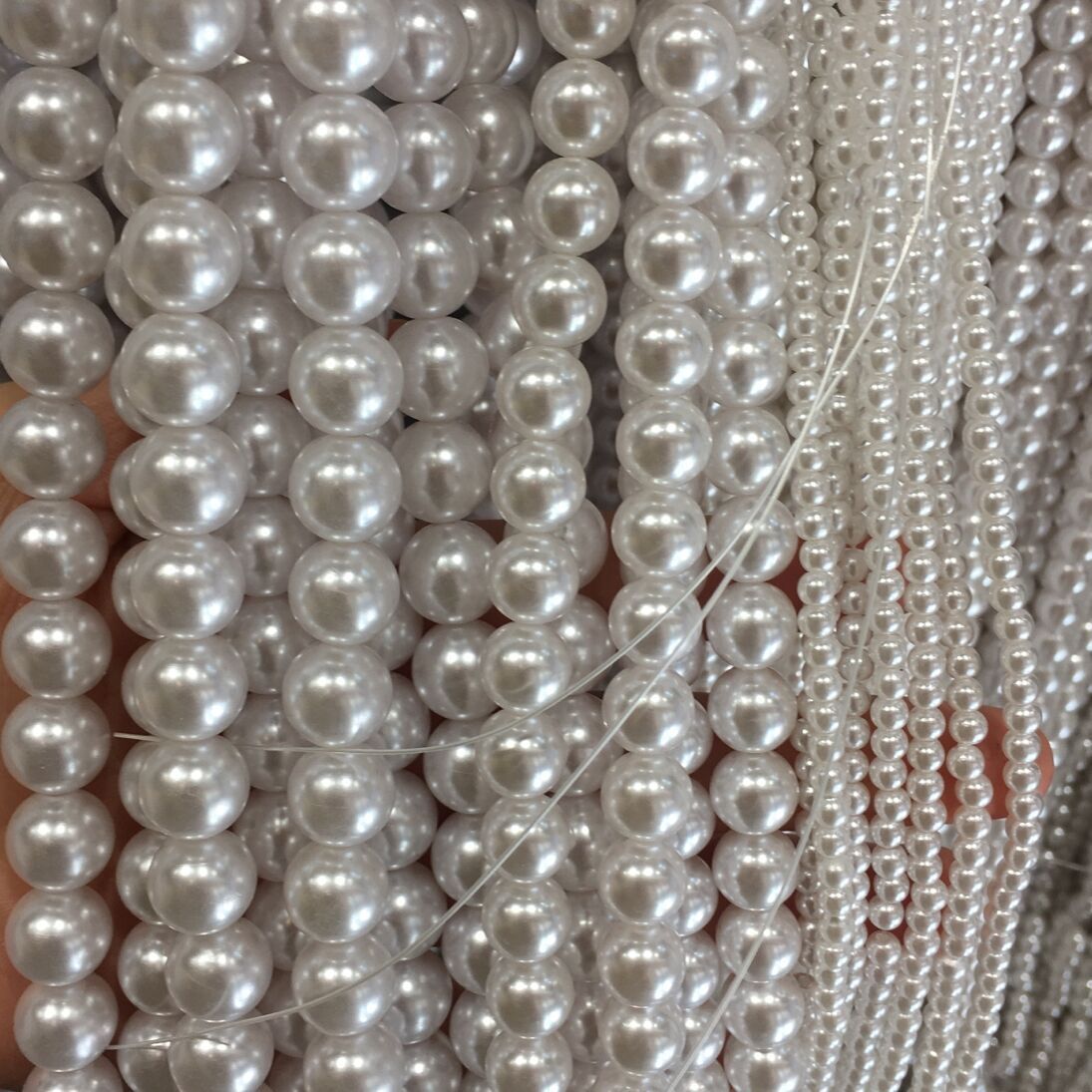 Puncture ABS imitates pearls, Diy straight-coar pearls, millicorns, beads, coatings, beads.