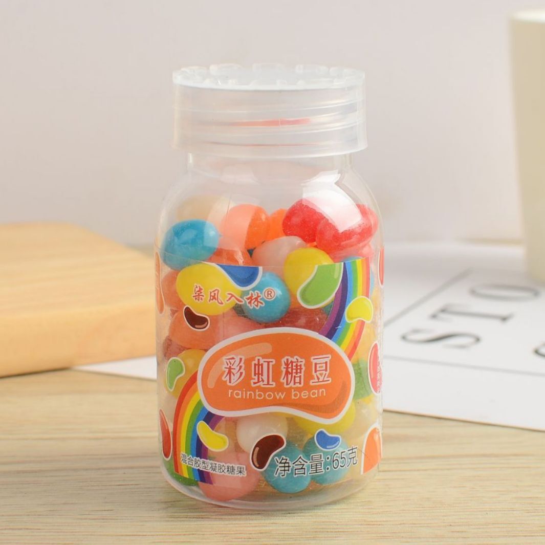 Retail $4.00 Jelly Rainbow Sugar Bean, Children ' s Snacks and Leisure Spraying Candy Glybeans.