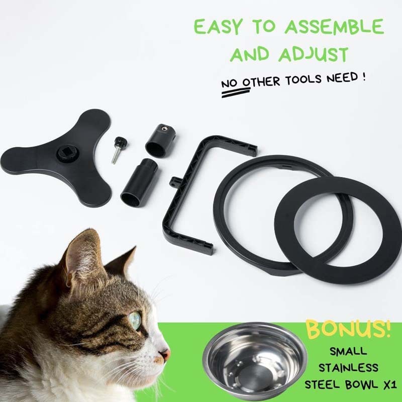 Toàn bộ các nhà máy có thể điều chỉnh bát chó từ 0 đến 20 độ nghiêng cho cái bát đựng thức ăn của mèo cổ, cái bát nhựa ABS.