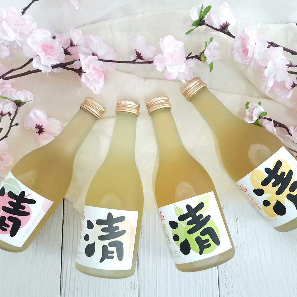 生龍清酒果酒桃花釀青梅釀桂花釀原釀糯米甜酒低度數300ml*12瓶