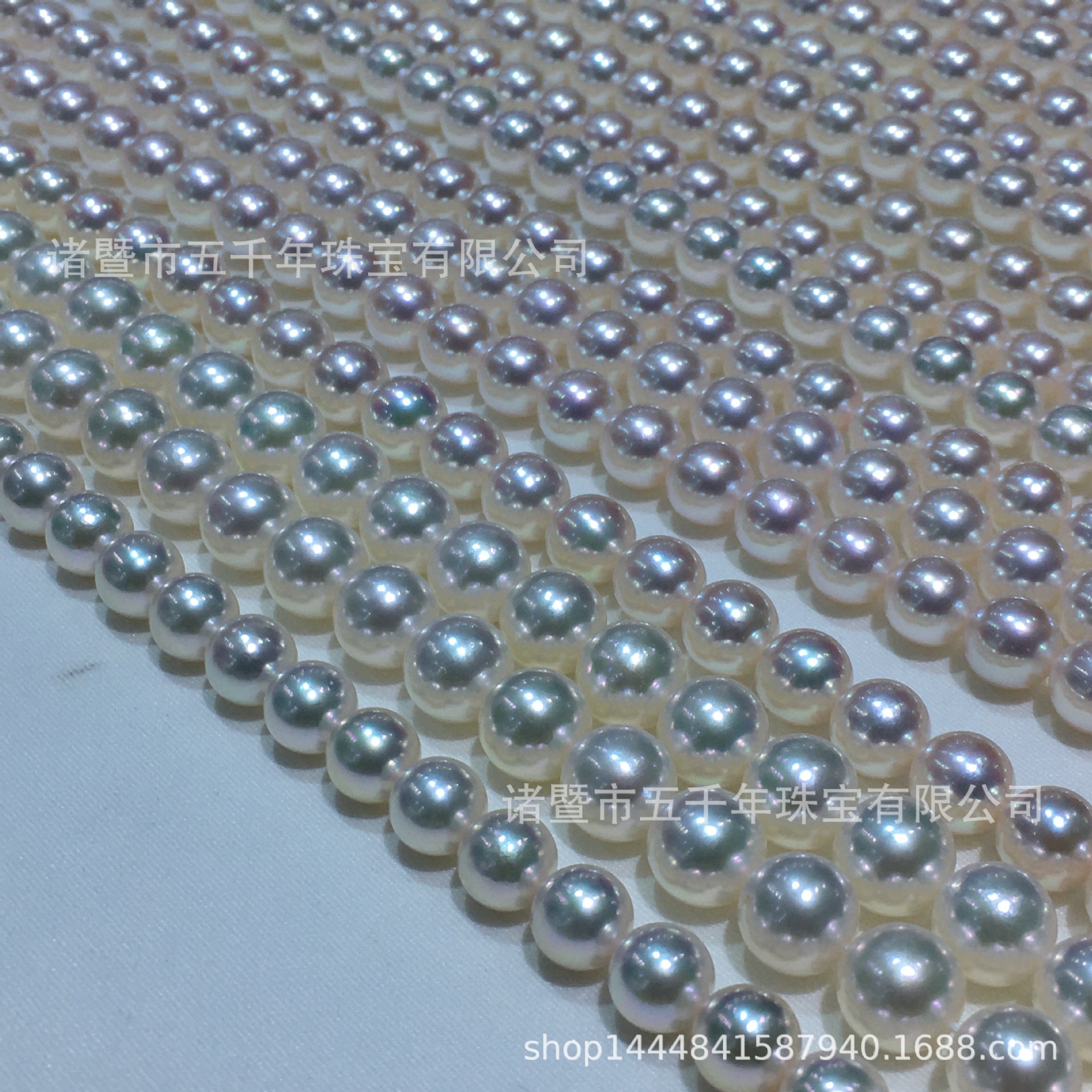 8-10 mm Wholesale certificate for akoya sea-water pearl necklace