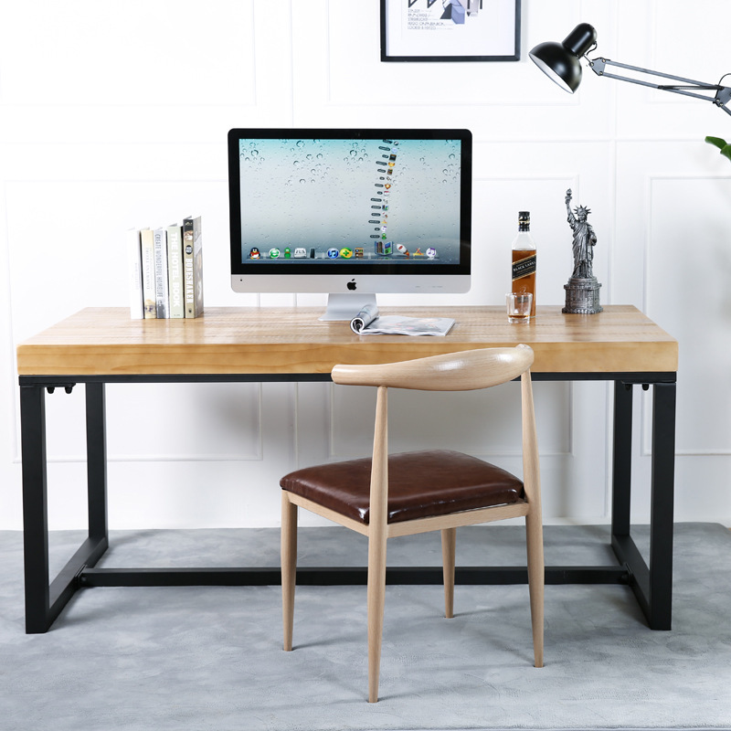 Nordic desk desk, paper room desk, modern log writing desk, desktop table