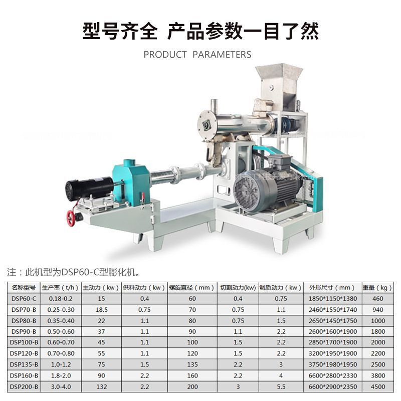 中型湿法饲料膨化机 商用猫狗粮制作设备 水产宠物饲料颗粒机