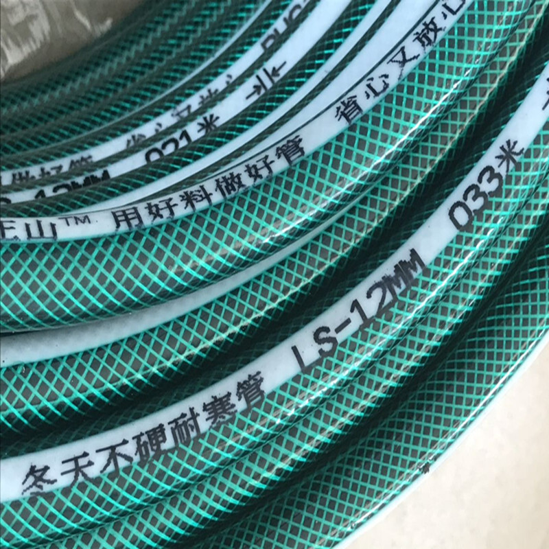 PVC fibre booster garden hoses are produced by the factory.