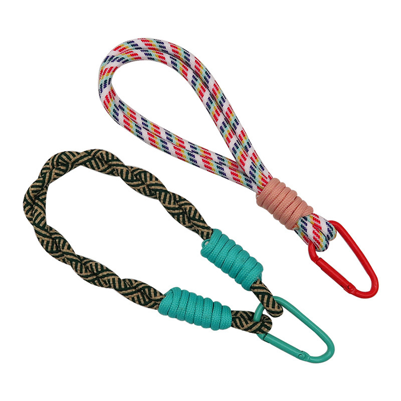 Cell phone-trapped wristline short-lined mobile-lined cord-weave-coated tether pads to prevent short-line manufacturers from selling custom logo