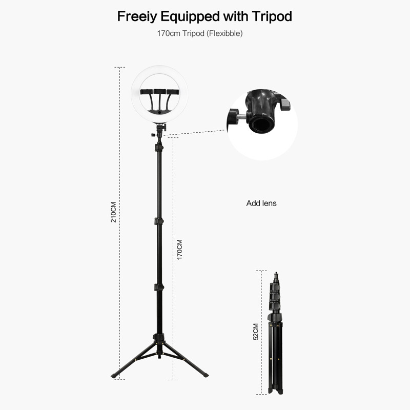 HQ-14-inch loop light remote control LED soft and non-eye-repeated mobile phone stand-on resonant light belt USB