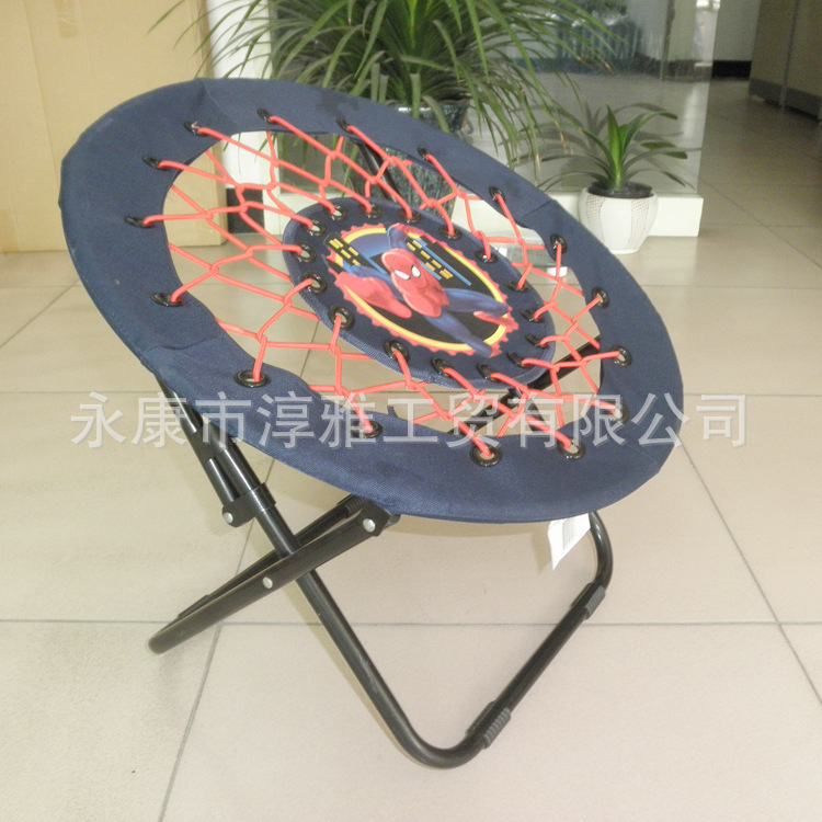 戶外休閒野營旅行蹦極椅彈簧椅月亮摺疊沙灘懶人椅camping chair