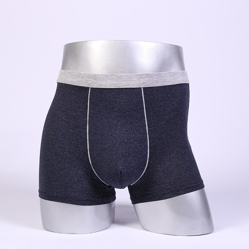 Men's ice-sniffed underwear, summer-size, pure-coloured panty-pants.