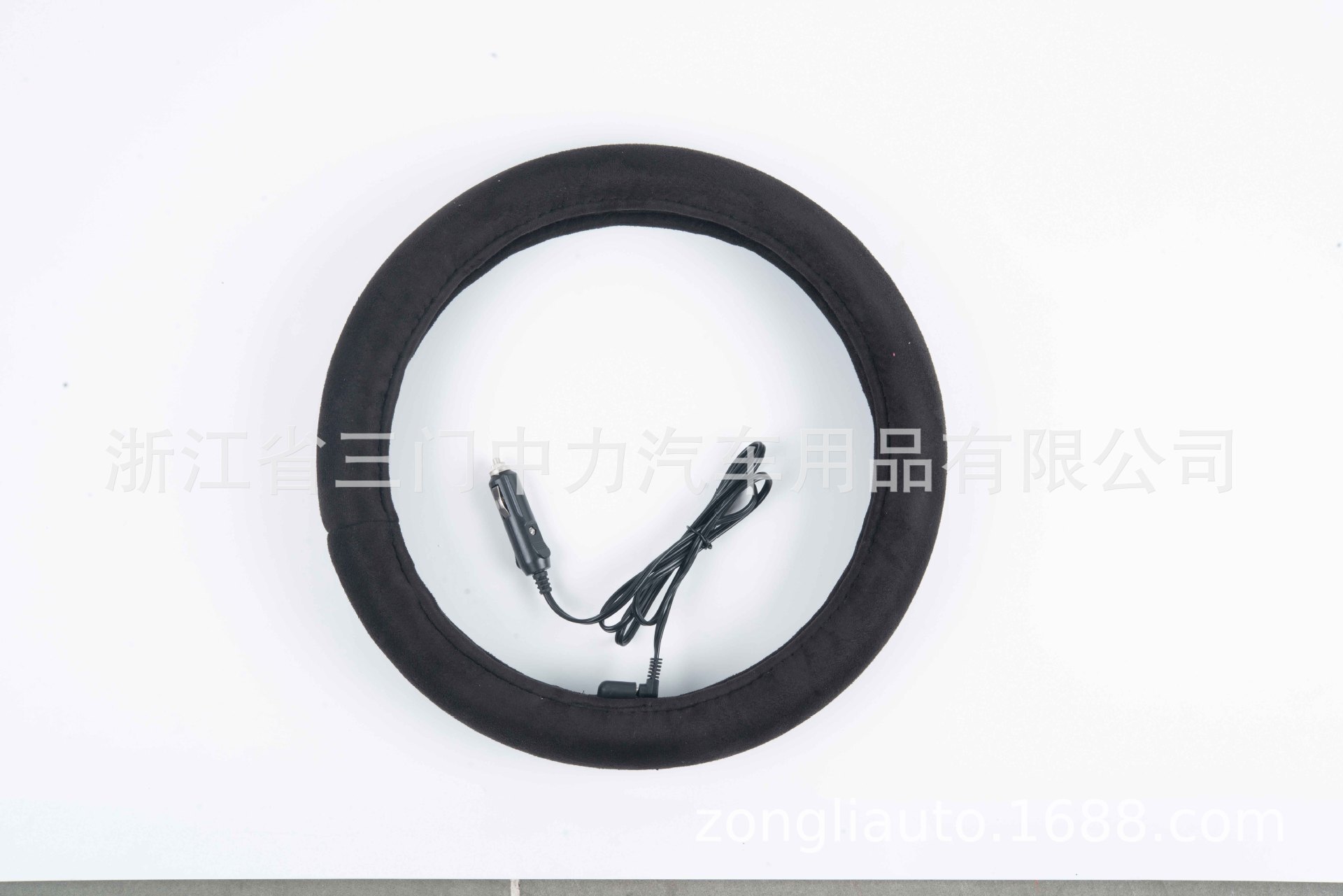 The factory's straight-sale car heating steering wheel set, 12V, velvet.