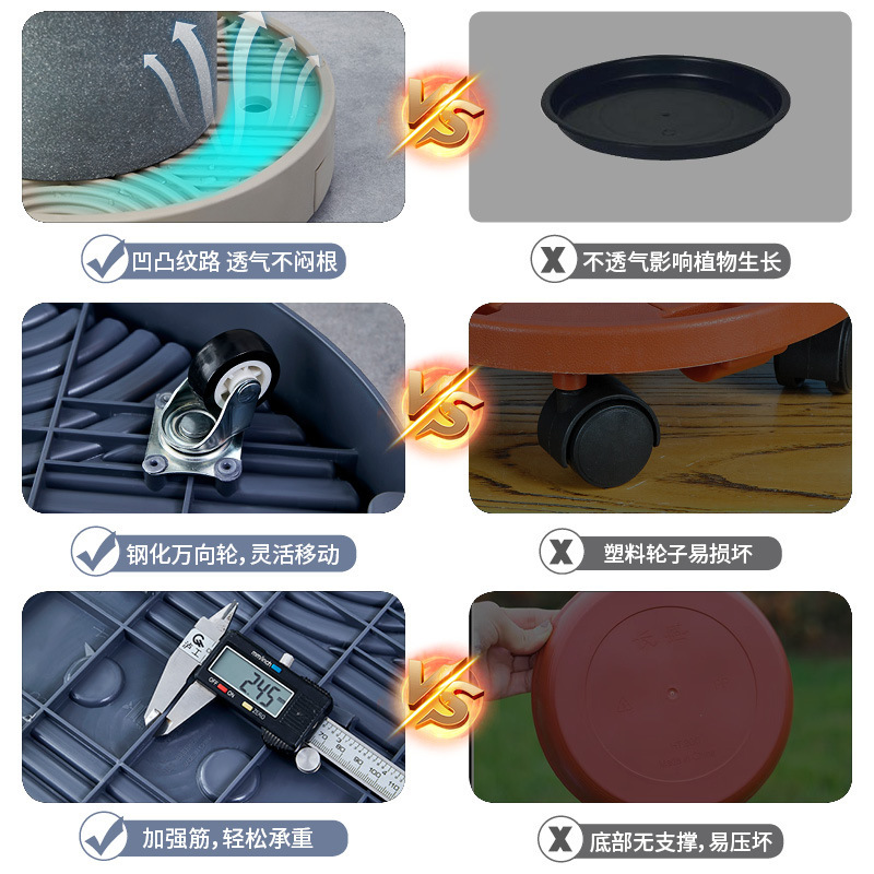 Xương chậu cao, có thể di chuyển cho sàn nhựa bằng nước, với lượng nước cao trong bánh xe, và một chứng khó thở không khí nặng.