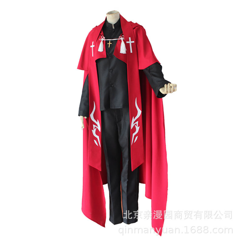 動漫Fate/Apocrypha神父天草四郎時貞衣服cosplay服裝男現貨批發