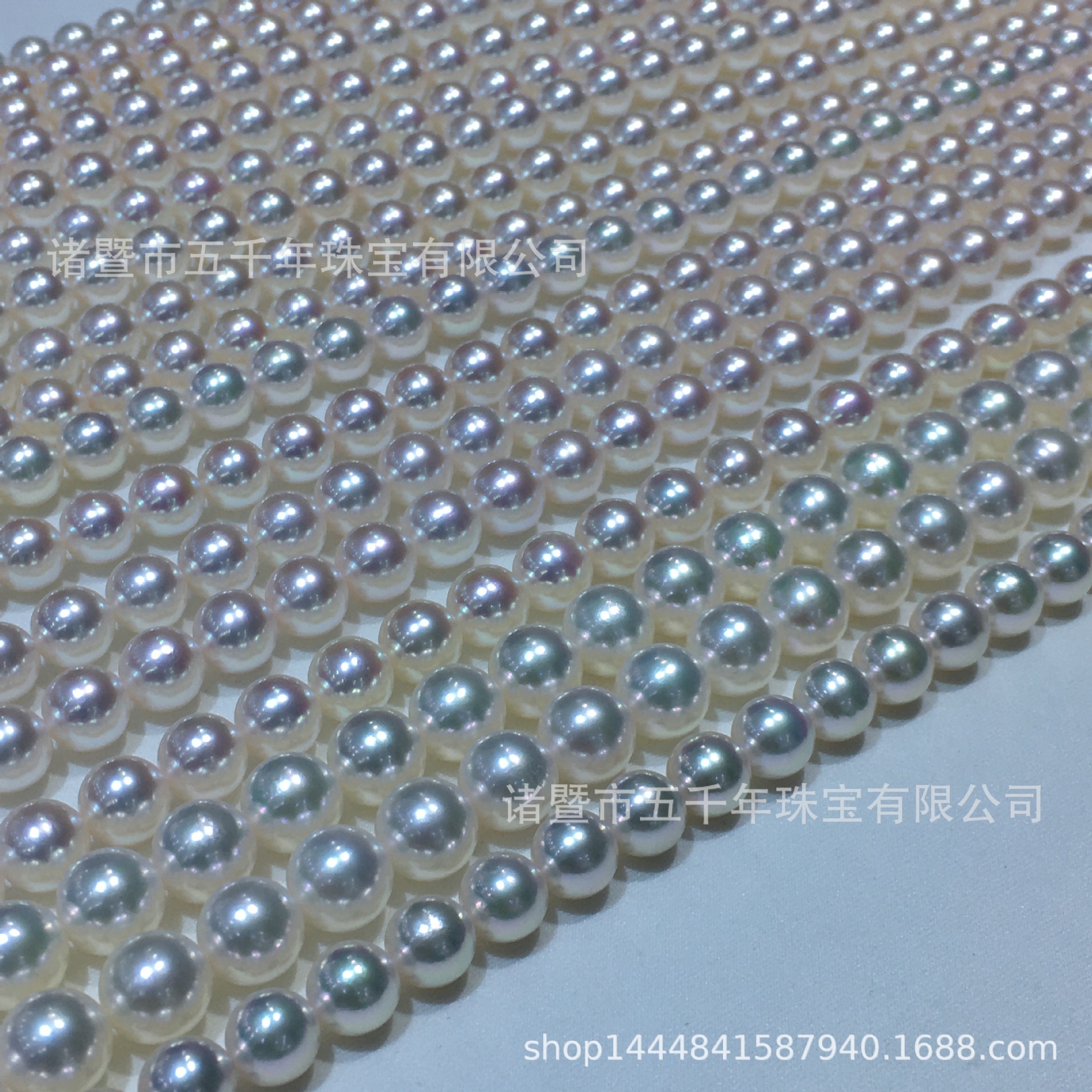 8-10 mm Wholesale certificate for akoya sea-water pearl necklace