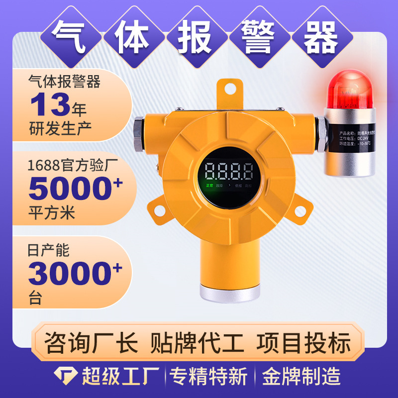 Flammable gas alarm gas detection station gas detector industrial implosion detection instrument