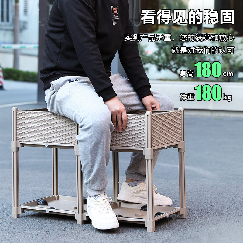 4022 Subdo thiết lập ban công gia đình trồng hộp nhựa hình chữ nhật xây dựng mái nhà bó hoa xanh ngoài trời