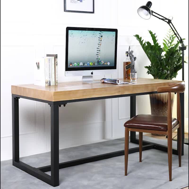 Nordic desk desk, paper room desk, modern log writing desk, desktop table