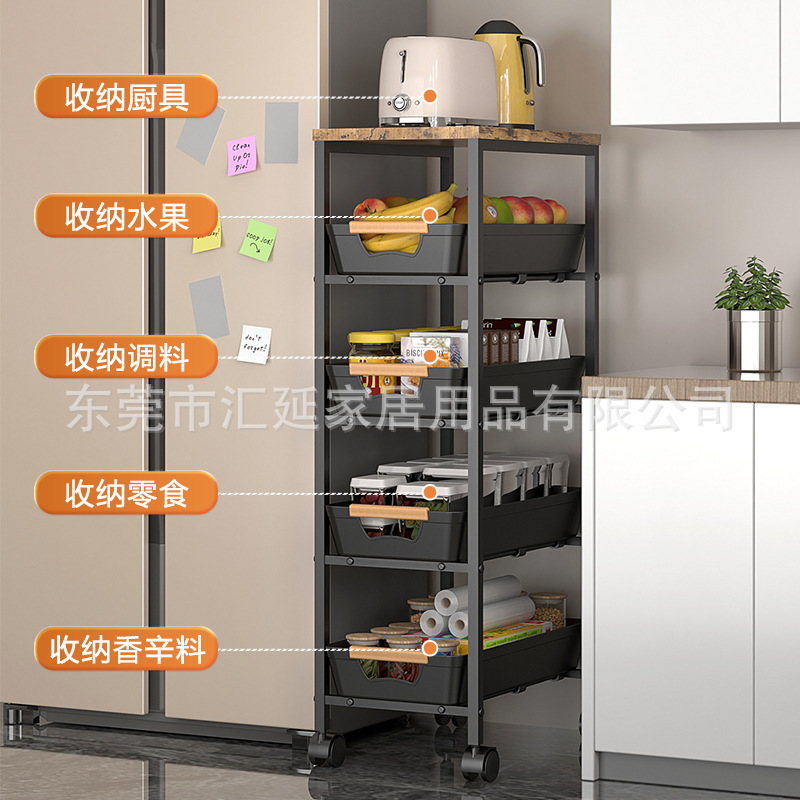 Chuẩn bị nhà bếp mà không có xe đẩy thả hàng cho tủ đựng trái cây và rau quả nhiều tầng.