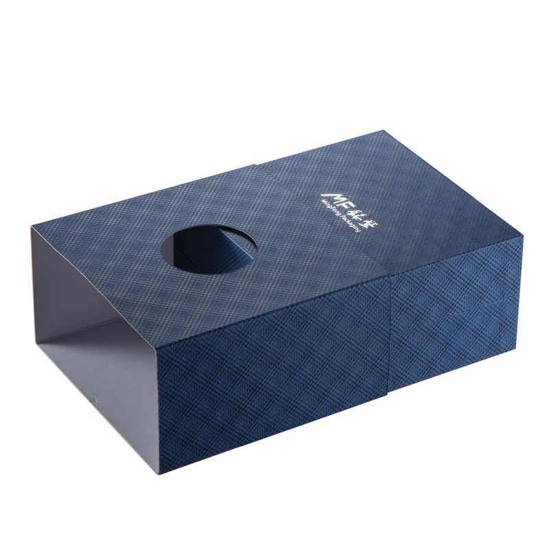 A high-quality blue-packed man's watch box.