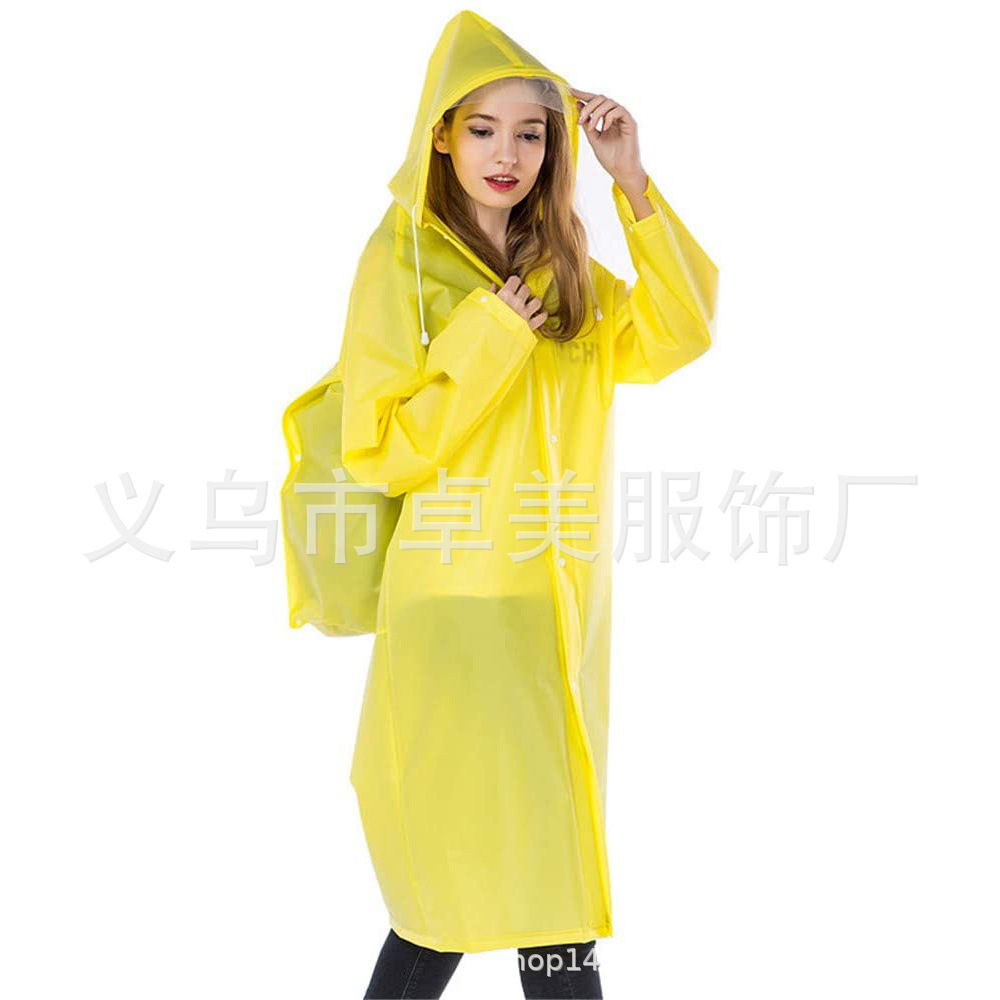 The factory owner Eva hiking outside of the raincoat with heavy rain caps on foreign trade rain-proof adult raincoats