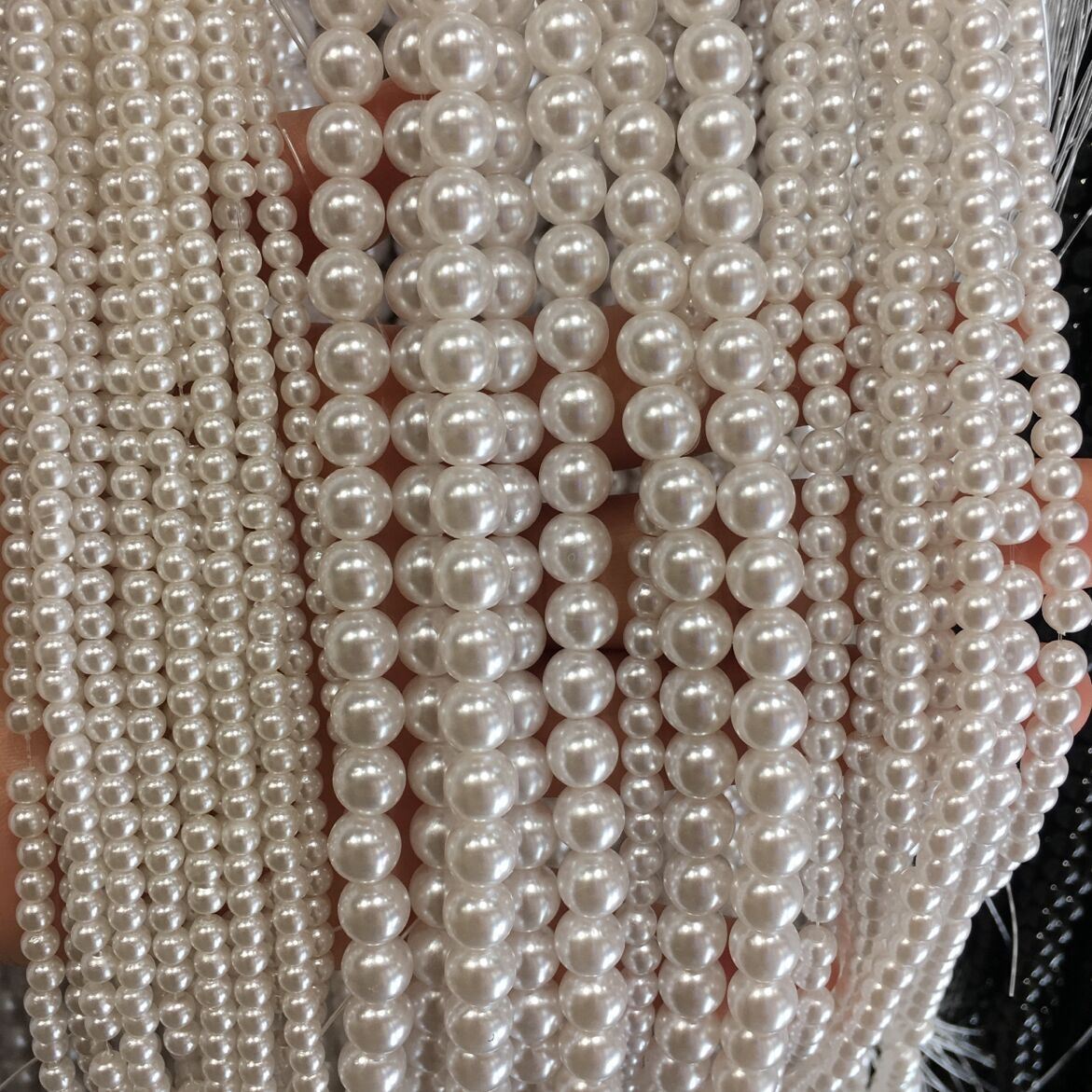 Puncture ABS imitates pearls, Diy straight-coar pearls, millicorns, beads, coatings, beads.