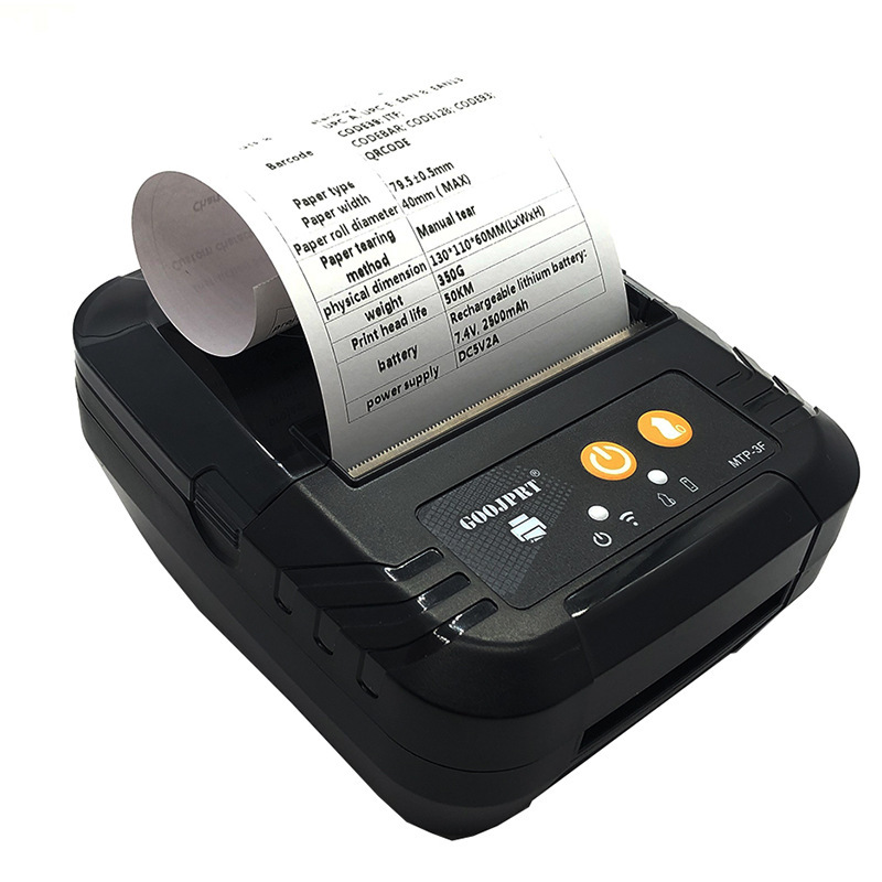 80 mm portable mobile printer supermarket small ticket printing bluetooth hotty print outside the United States