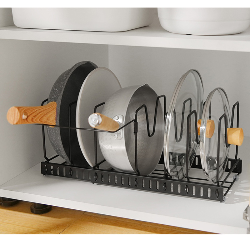 Cái nắp mở để điều chỉnh kéo dài, tủ để làm những cái chảo bằng sắt, tủ bếp.