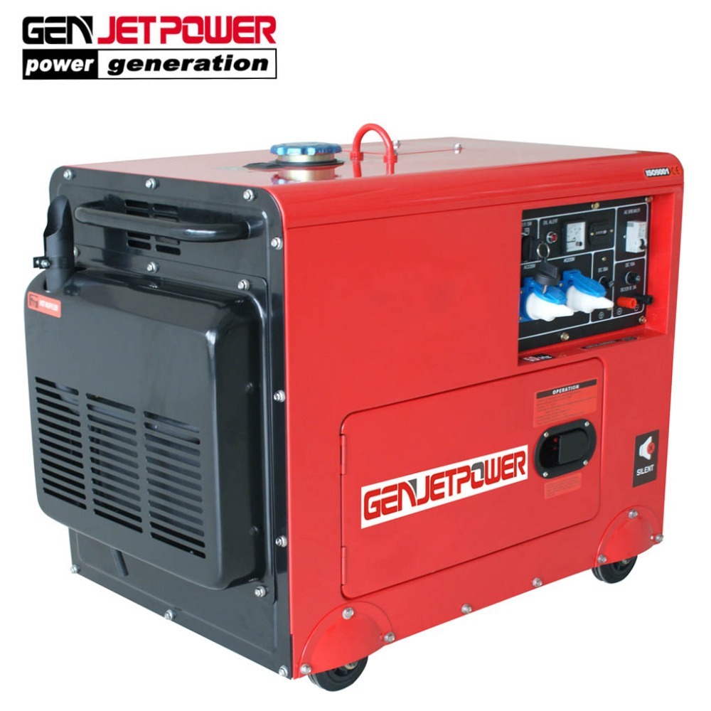 Mobile small 5 kilowatt 6 kilowatt 7 kilowatt cold diesel generator household