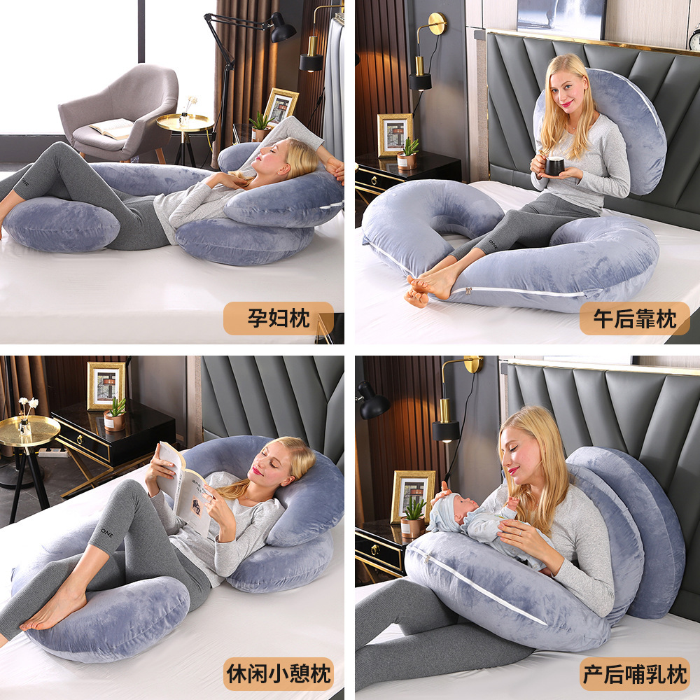 Breast-feeding pillows for pregnant women who are breast-feeding on the slopes of a baby with a baby pillow in the " C " super factory