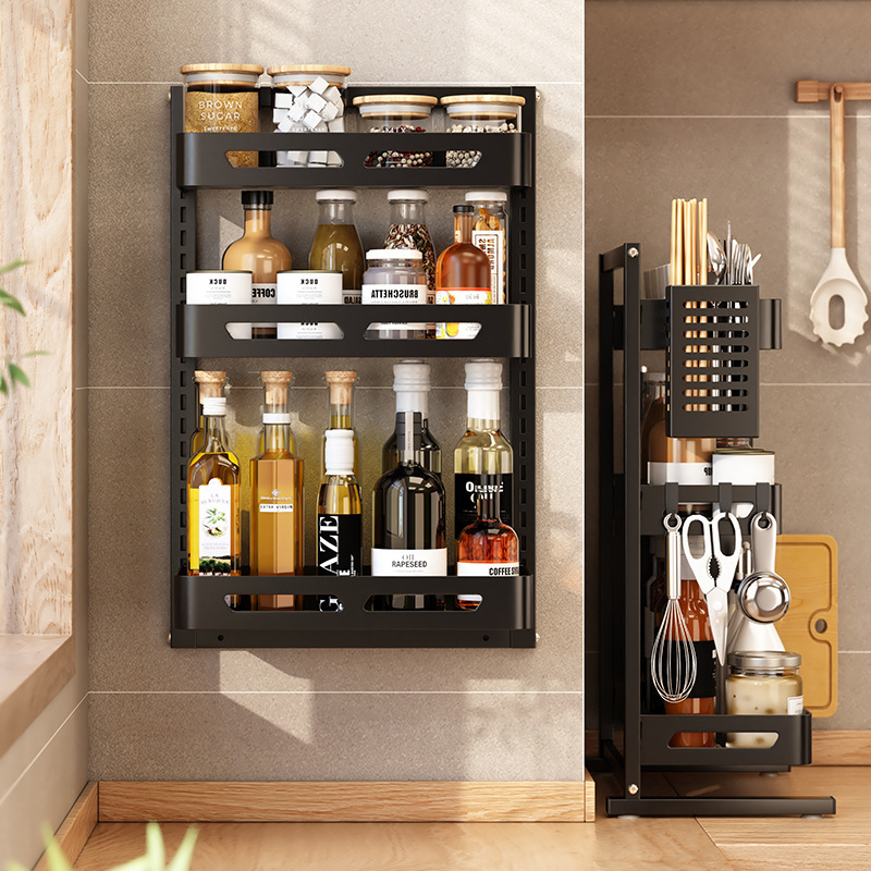 Nhà bếp được sắp xếp tường được thiết lập bên những quán rượu không có lỗ và bếp lò dày