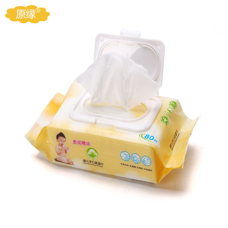 Nó là bìa 80 băng của khăn ướt của đứa bé.