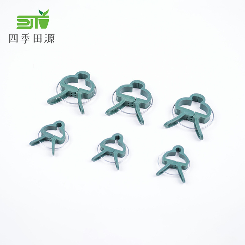 Túi trồng cây của người làm vườn, kẹp cà chua bàn đạp, và bông hoa nồi, buộc con gà vào cây.