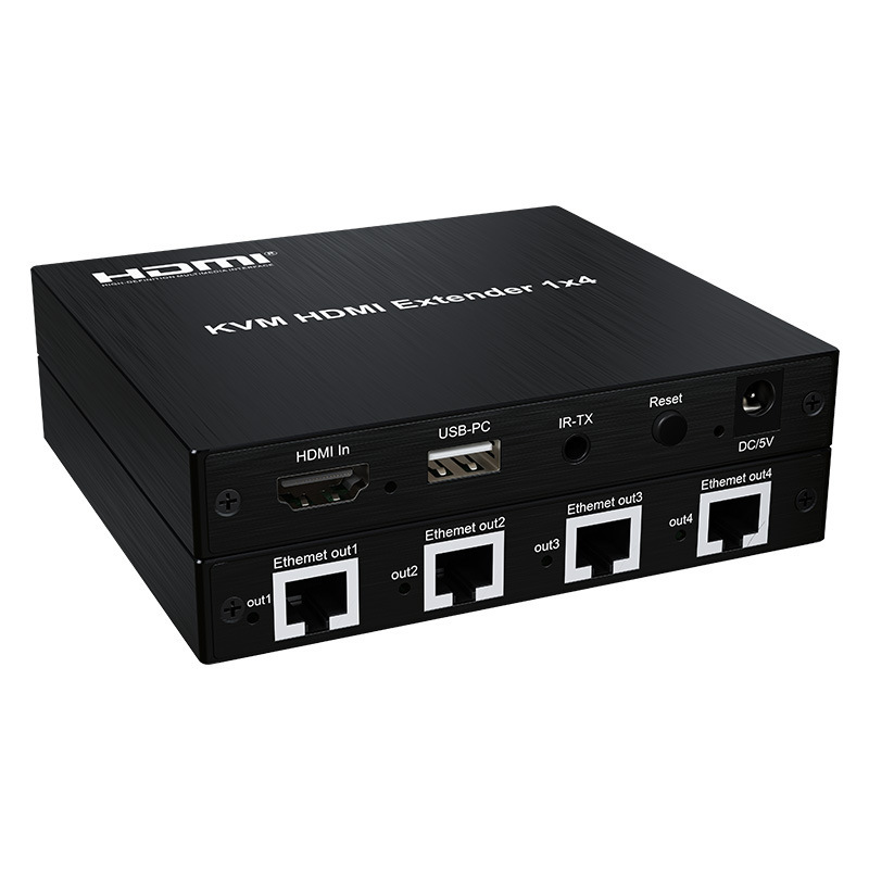 原厂批发KVM 网线分配器 1x4 KVM HDMI Extender 1x4