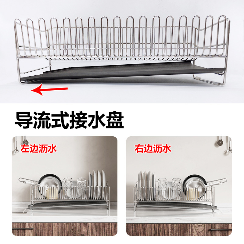304 Nhà bếp thép không rỉ, hai lớp vải dầu hắc ín trên đầu chậu, và một bữa ăn kim loại ở bên cạnh bồn rửa chén