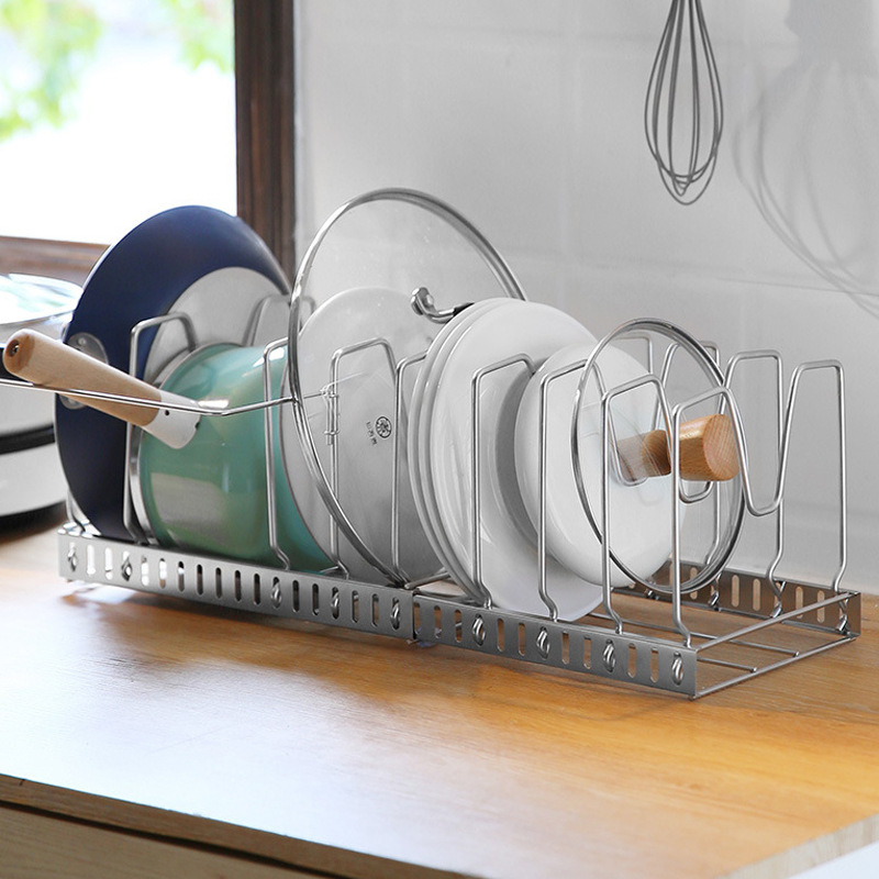 Cái nắp mở để điều chỉnh kéo dài, tủ để làm những cái chảo bằng sắt, tủ bếp.
