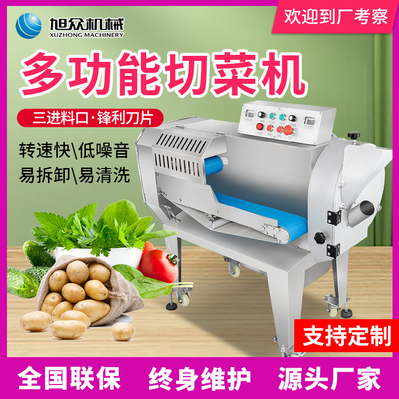 商用小型切菜机多功能果蔬根茎类切片切丝机全自动学校食堂美食城