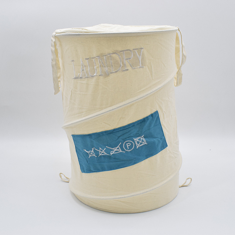 The new cotton embroidery flower receives buckets of toys and baskets of dirty clothes and dirty laundry baskets.
