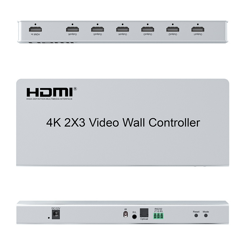 4K 2x3画面拼接屏控制器 液晶电视卖场/音乐餐厅/酒吧4K2*3拼接器