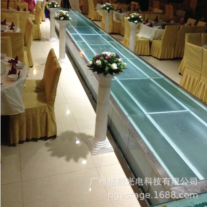 Glass stage, aluminium alloy.