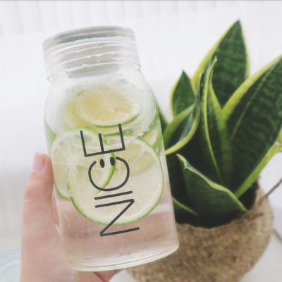 The factory distributes a small, new, large-capacity water cup in which both male and female students carry a simple personal glass.