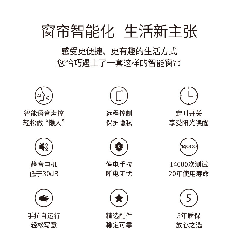 杜亞m2智能窗簾自動開合簾軌道電機直連米家智能家居電動窗簾全套