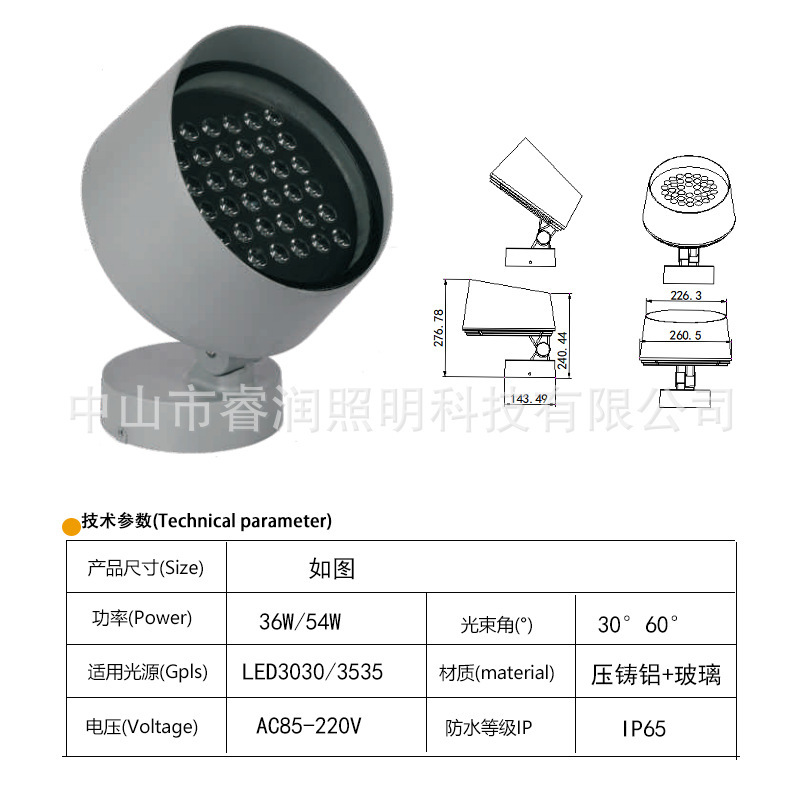 Đèn LED ngoài trời, đèn pha.