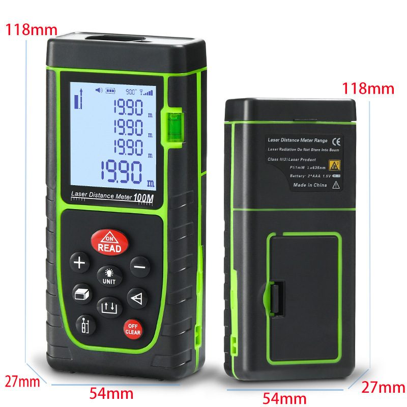 Infrared measurement instrument electronic metering instrument with laser ranger