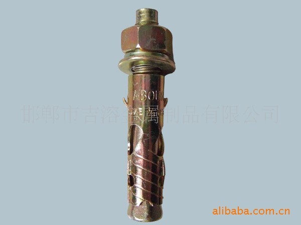 防滑鱼翅壁虎 鱼翅壁虎 套管壁虎 国标镀彩锌倒刺膨胀螺丝