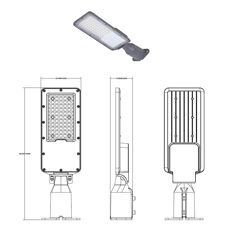 新款压铸路灯50W100W150W200W户外防水路灯市政工程路灯可调角度