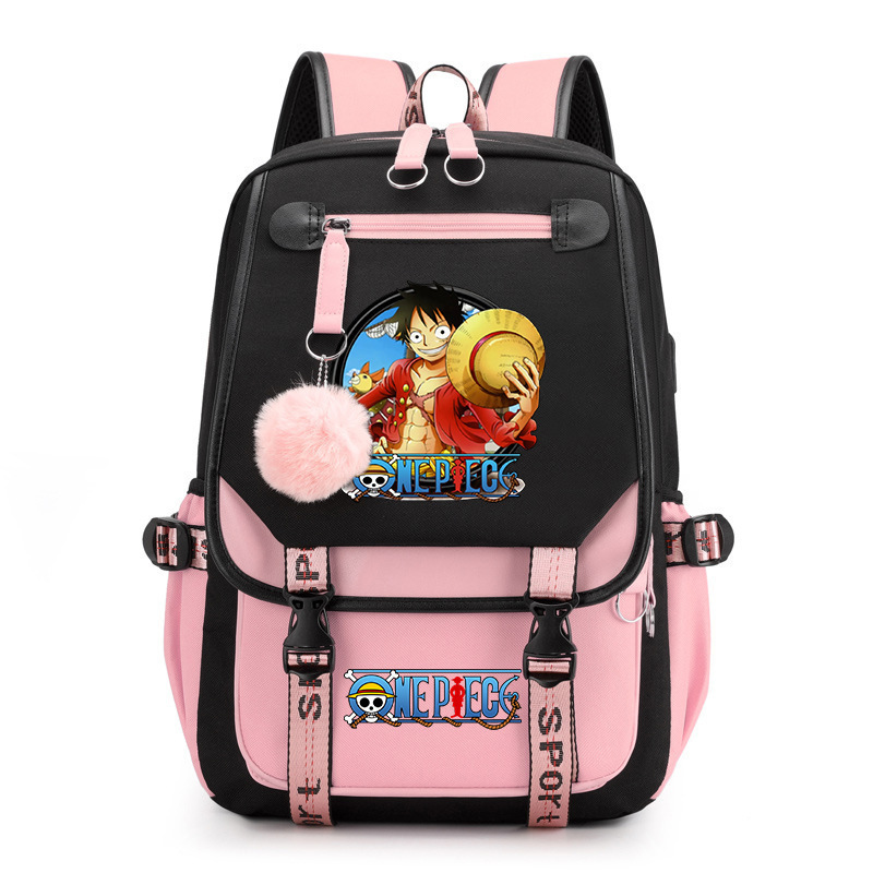 One piece around, double shoulder backpack.